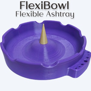 FlexiBowl Ashtray with Removable Spike and Tool Holder - Waterpipe Bowl Ashtray - Soft Material - Easy Cleaning!