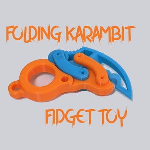 3D Printed Karambit Folding Toy Knife | Fidget Fun in Colorful Combinations