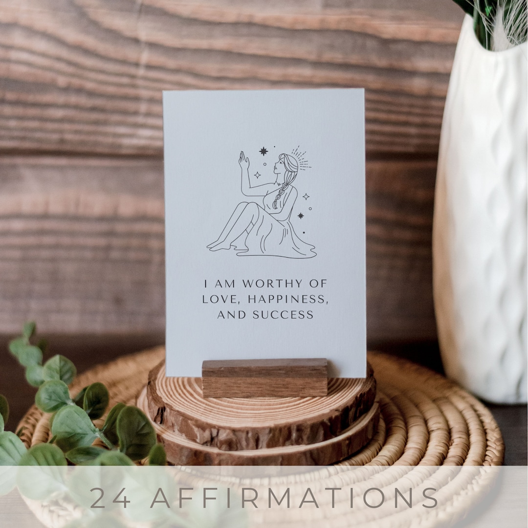 24 Affirmations For Women Card Deck To Promote Positive Mindset For