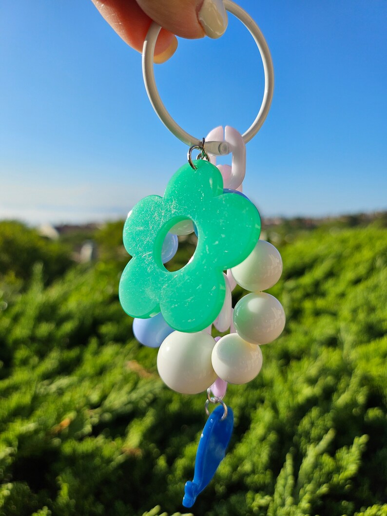 Colorful Whale Keychain | Keyring for Backpack and Bag - Blue, Pink ...