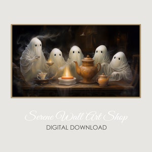 Halloween Ghosts Spooky Samsung Frame TV Art, Fall Samsung Frame TV Art, Ghosts TV Art, Halloween Digital Art, Samsung Smart Television Art
