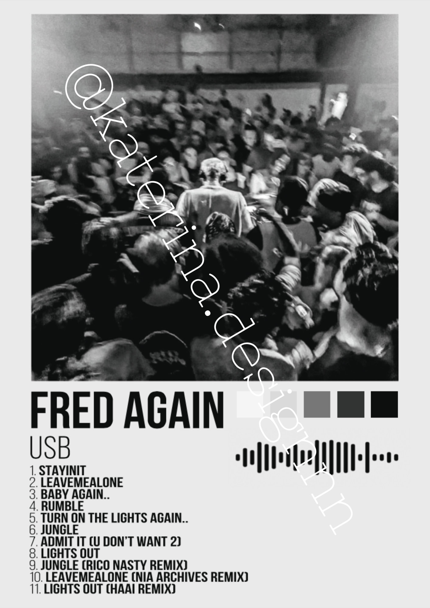 A3 Wall Poster Digital Print / Fred Again- USB - Etsy