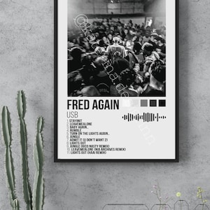 A3 Wall Poster Digital Print / Fred Again- USB