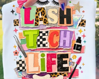 Lash Tech Life PNG, Maskenbildner-Design, Trendy Salon PNG, Beauty Boss Digital Download, Retro Coquette Grafik