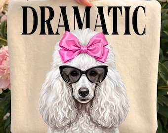Pudel PNG, Lustiges Hundeshirt Design, Diva Hund Grafik, Hundeliebhaber Sublimation PNG, Trendiges Hunde T-Shirt Design
