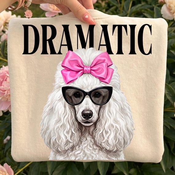 Poodle PNG, Funny Dog Shirt Design, Diva Dog Graphic, Dog Lover Sublimation PNG, Trendy Dog T-Shirt Design