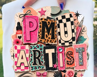 PMU Artist PNG, Permanent Makeup Shirt Design, Microblading Brow Artist Grafik (Digitaler Download)