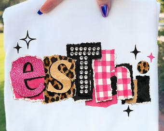 Esthi PNG, Kosmetikerin Shirt Design, Beauty Salon Professionelle Grafik (Digitaler Download)