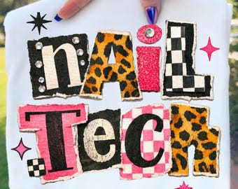 Nail Tech PNG, Nageltechniker Shirt Design, Beauty Professional Grafik (digitaler Download)