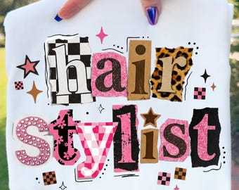 Friseur PNG, Friseur Shirt Design, Friseur PNG, Kosmetikerin Grafik (digitaler Download)