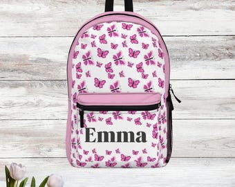 Mochila de mariposa personalizada: mochila escolar para niños, mochila con nombre personalizado