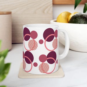 Modern Abstract Ceramic Mug, Perfect for Coffee Lovers, Gift for Birthdays, Office Decor, Unique Kitchenware, Stylish Drinkware