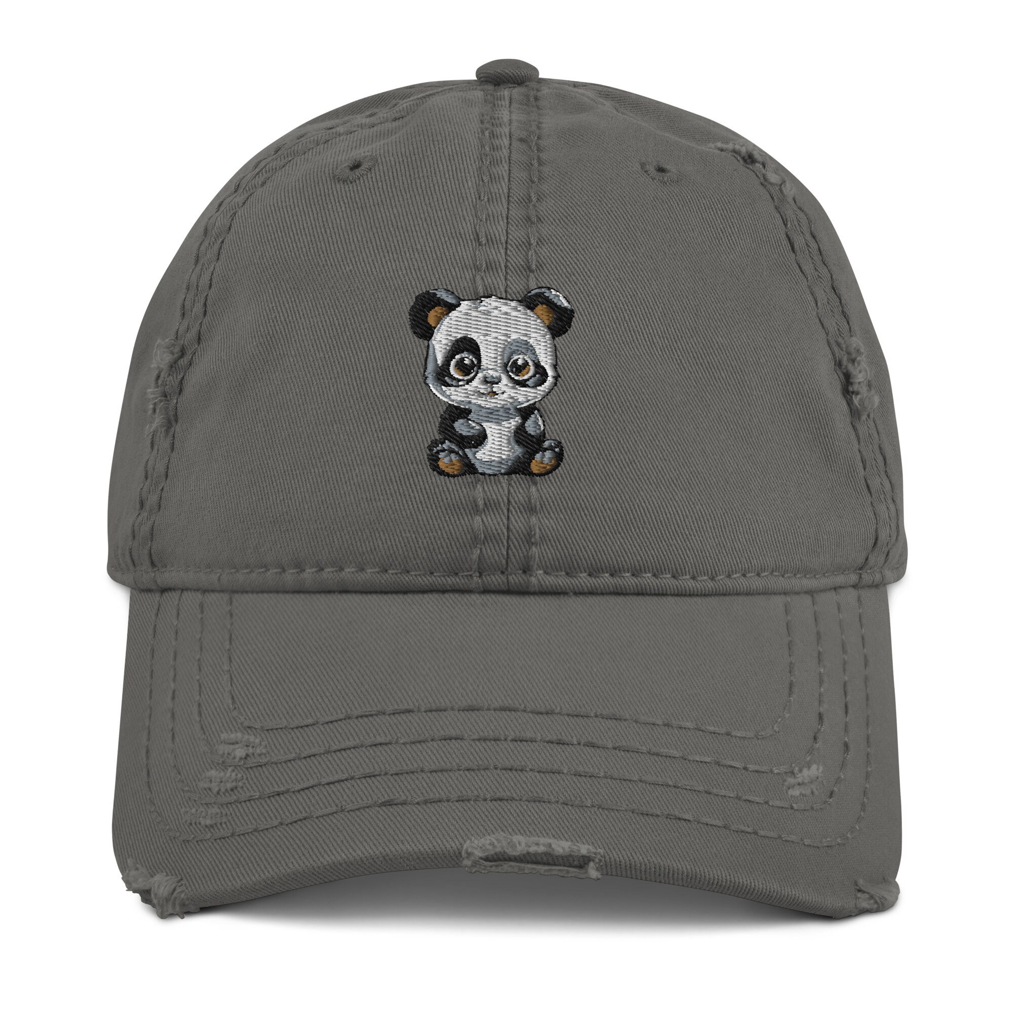 Panda Embroidered Hat, Panda Distressed Hat, Panda Hat, Bird  display picture 2