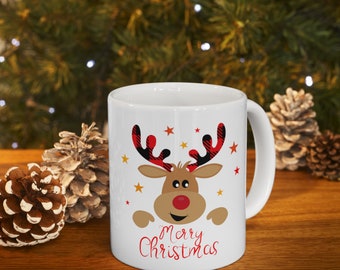 メリークリスマストナカイセラミックマグ、クリスマスマグ、メリー