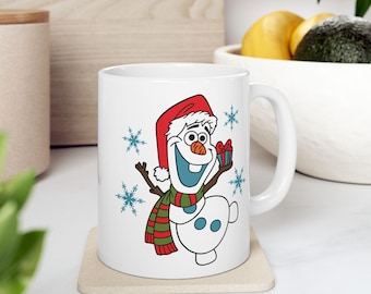 Frozen Olaf Christmas Mug, Cute Olaf Snowman Mug, Merry Christmas Olaf Mug, Disney Holiday Mug, Olaf Holiday Mug, Frozen Coffee Mug