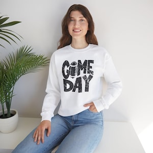 Game Day Sweatshirt, Gameday Sweater, Game Day Crewneck, Unisex Gameday Shirt, Varsity Retro Gameday Outfit, Football, Baseball, Softball