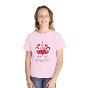 Maglietta Little Miss Valentine, Maglietta per San Valentino, Little Miss Valentines Day per ragazze, Maglietta per San Valentino per ragazze, Regalo per ragazze per San Valentino