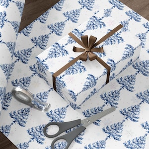 Christmas Toile Wrapping Paper, Holiday Gift Wrap Sheets,Festive Wrapping Paper Rolls, Xmas Wrapping Paper,Wrapping Papers,Vintage Christmas