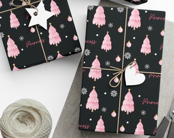 Papel de embrulho com nome, papel de embrulho personalizado para presentes, papel de embrulho de Natal, papel de embrulho personalizado para presentes de Natal, presente de Natal