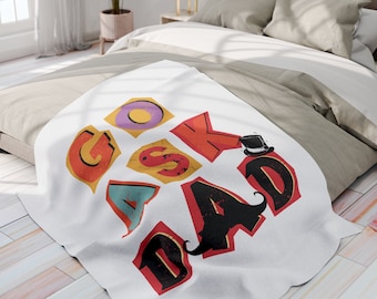 Go Ask DAD Blanket Dad Fleece Blanket Dad Gift Go Ask Your Dad Funny Dad Gift White Go Ask Dad Blanket Ask Your Dad Blanket