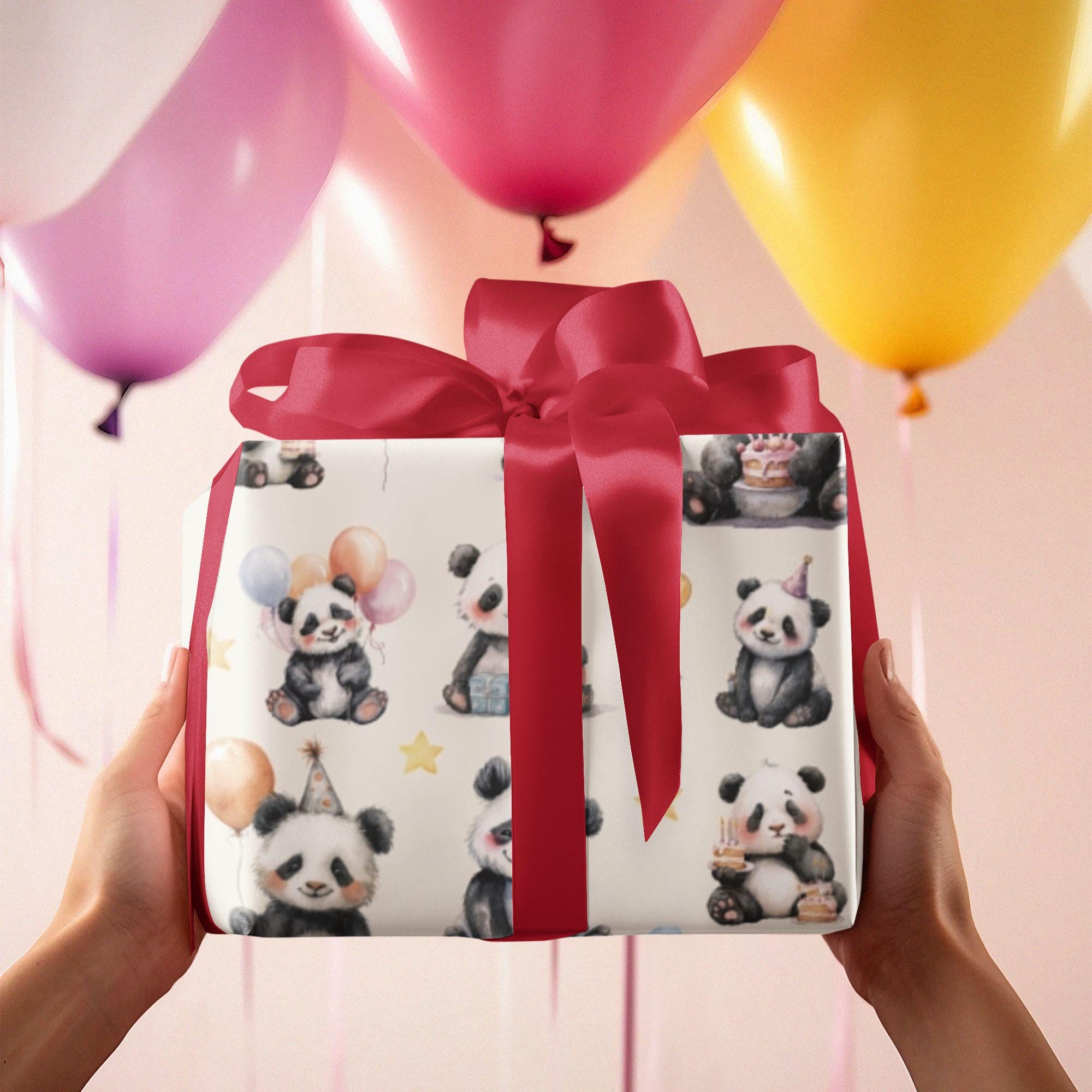 Panda Wrapping Cute Panda Wrapping Paper, Bamboo Gift Wrap for Kids, Eco Friendly ...