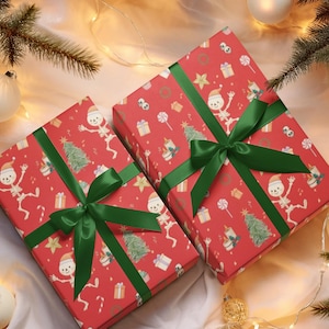 Skull and Skeleton Wrapping Paper, Creepmas Decor, Gothmas Gift Wrap Witchy Christmas Gifts, Yule Gifts, Goth for Him and Her