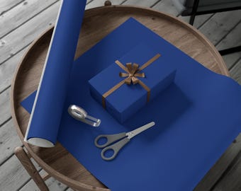 Donkerblauwe rol inpakpapier luxe mat geschenkverpakking voor feestdagen, verjaardagen, bruiloften en speciale gelegenheden