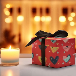 Hearts Wrapping Paper,Valentine Gift Wrap, Birthday Gift Wrap,Wrapping Paper, Gift Wrap,Unique Gift Wrap,Gift Wrapping,Galentines