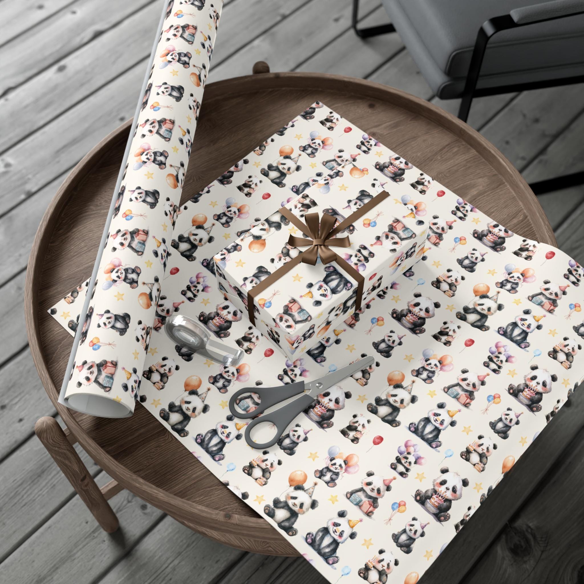 Panda Wrapping Cute Panda Wrapping Paper, Bamboo Gift Wrap for Kids, Eco Friendly ...