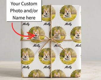 Cadeauverpakking op maat, gepersonaliseerd inpakpapier voor huisdieren, inpakpapier voor honden, cadeauverpakking op maat voor huisdieren, verjaardag van de hond, kerstcadeau voor de hond