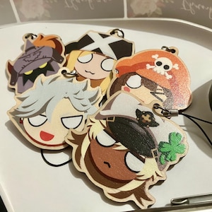 Guilty Gear Strive Wooden Character Charms - Chipp, May, Ramlethal, Axl, Potemkin