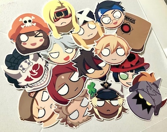 Guilty Gear Strive 2" Character Head Stickers | Full Base Roster, Series 1