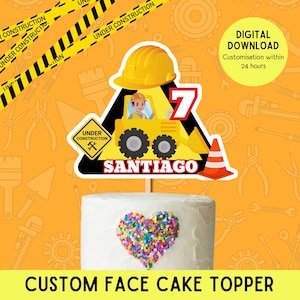 Construction Cake Topper: Front Loader Birthday Party (Digital Download)