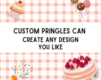 Gepersonaliseerd thema Pringle Can-label: aangepast afdrukbaar ontwerp (pdf-bestand)