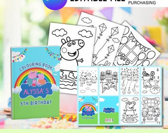 Libro para colorear de cerditos en miniatura imprimible: actividad para niños, temática de granja (PDF)