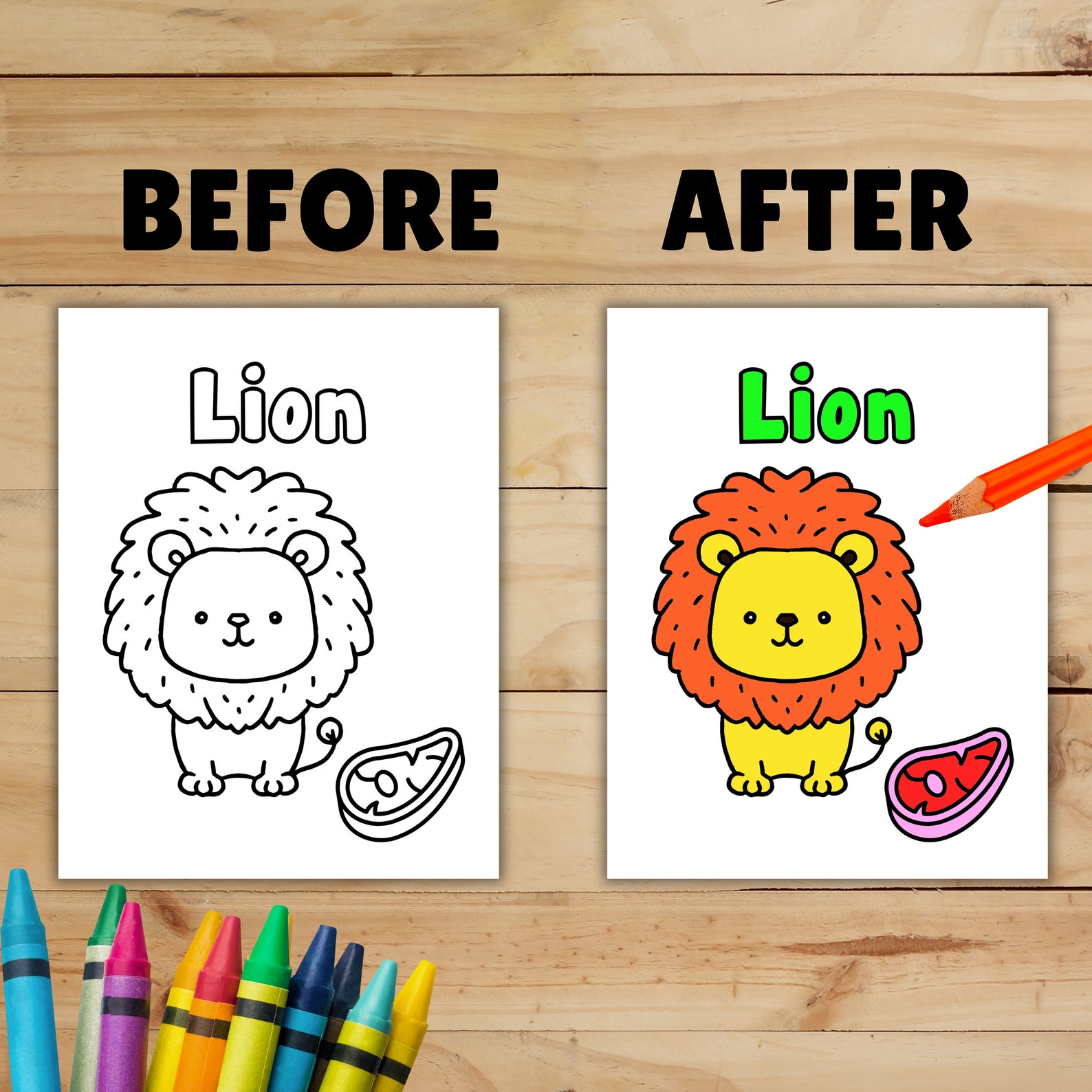 PRINTABLE Zoo Animals Coloring Pages. Kids Party Games, Zoo Animal