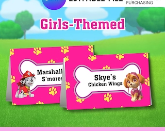 Etiquetas para comida de rescate de cachorros / Tarjetas imprimibles editables (Descarga digital)