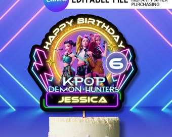 Digital Dark Hunter Cake Topper | Fantasy Hunter Inspired Birthday PNG | Instant Download