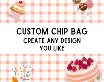 Personalized Theme Chip Bag : Custom Printable Design (PDF File)