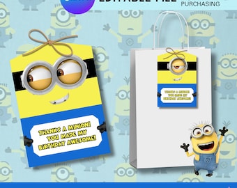 Cartoon Creature Food Label: Yellow Fantasy Character, Funny Party Deco (PDF Download)