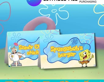 Under the sea Food Labels | Editable Underwater Food Cards | Ocean Birthday Decor | Digital Download