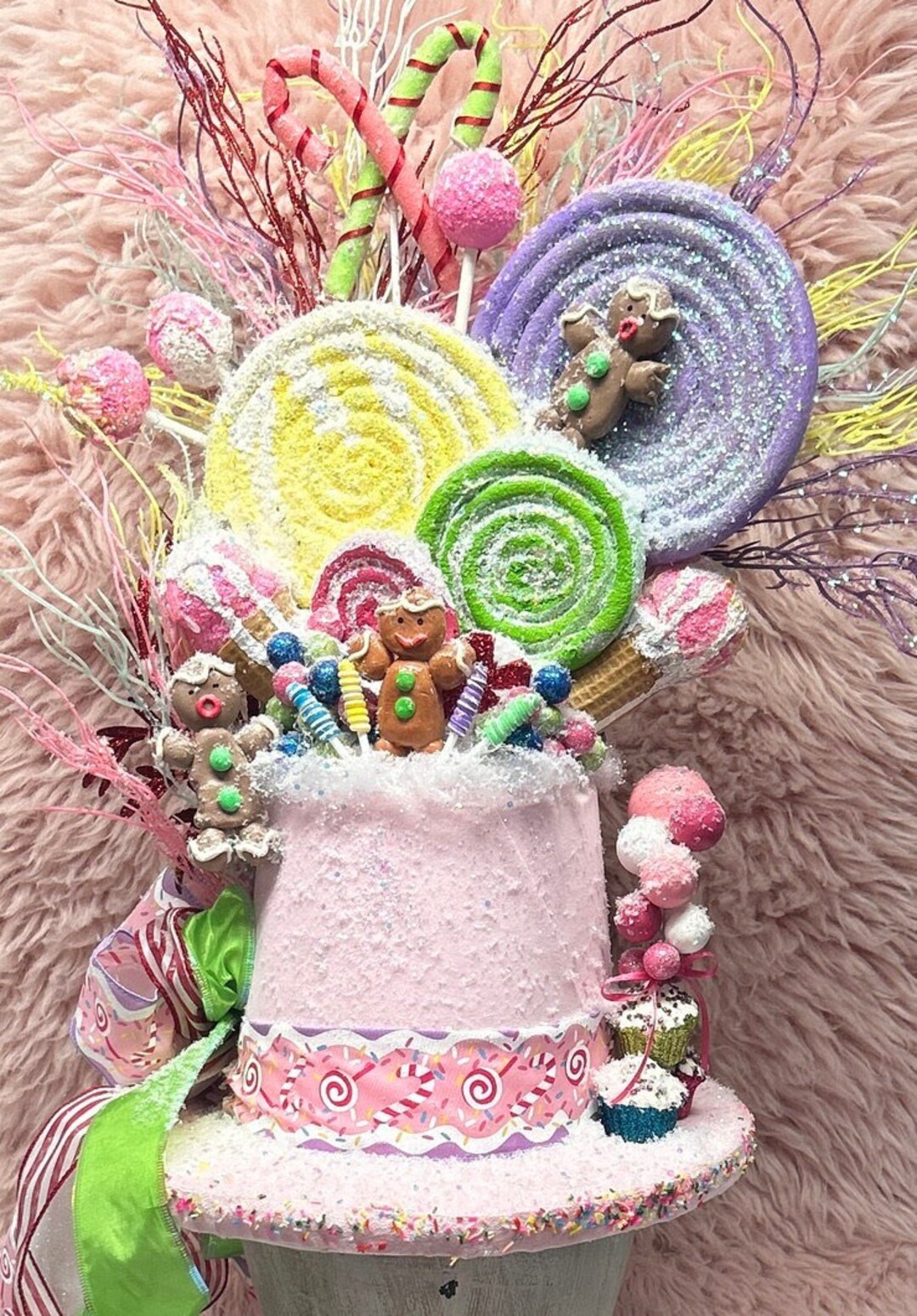 Candy Theme Christmas Tree Topper/ Table Centerpiece Etsy