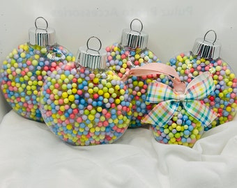 Colorful Ornament Set: Round & Small, Set of Five