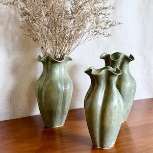Flora Vase | Handmade ceramic vase, sculptural, organic, altered form, nature inspired