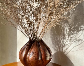 Gemma Vase | Handmade ceramic vase, sculptural, organic, altered form, nature inspired