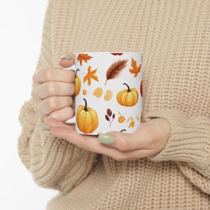 Herbst Becher, Kürbis Becher, Herbst Dekor. Kaffeetasse, Herbstdeko, Herbstblätter, Kaffee, Tee,