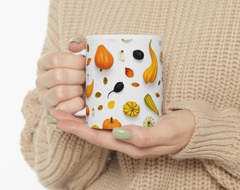 Herbst Kürbis Kaffeetassen, Kaffeetassen, Herbst Dekor, Herbst Dekor, Herbst Kaffeetasse, Kürbis Becher, Herbst Blätter