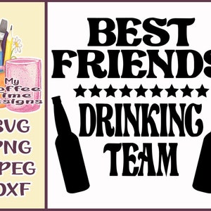 Mejores amigos bebiendo cerveza del equipo SVG