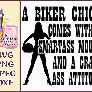 A Biker Chick SVG