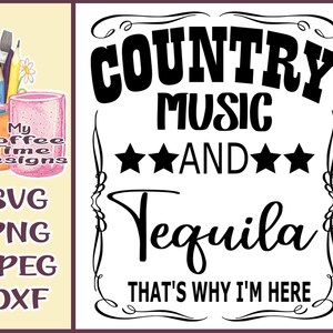 Musique country et tequila SVG